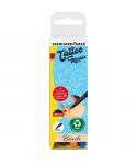 Eberhard Faber Tattoo Marker Beach Pack de 4 Rotuladores para Tatuajes Temporales + 4 Plantillas con mas de 20 Motivos - Secado 