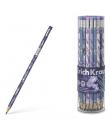 Erichkrause Lavanda Lapiz de Grafito Triangular HB - Goma de Borrar - 4 Diseños Surtidos