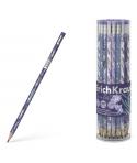 Erichkrause Lavanda Lapiz de Grafito Triangular HB - Goma de Borrar - 4 Diseños Surtidos