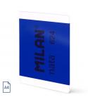 Milan Nata 624 Libreta Encolada Formato A4 Liso - 48 Hojas de 95 gr/m2 - Microperforado - Color Azul