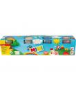 Eberhard Faber Mini Kids Pack con 4 Botes 140gr de Pasta de Modelar - 97% Ingredientes Naturales - Colores Blanco, Amarillo, Roj