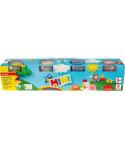 Eberhard Faber Mini Kids Pack con 4 Botes 140gr de Pasta de Modelar - 97% Ingredientes Naturales - Colores Blanco, Amarillo, Roj