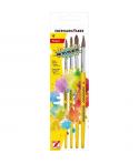 Eberhard Faber Winner Pack con 4 Pinceles de Pelo Poni Tamaños 4, 6, 8, 12 - Virola de Aluminio