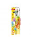 Eberhard Faber Winner Pack con 4 Pinceles de Pelo Cerda y Pelo Poni Tamaños 8, 12 - Virola de Aluminio