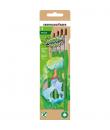 Eberhard Faber Green Winner Pack con 4 Pinceles de Pelo Sintetico Tamaños 0, 1, 2, 4 - Agarre Ergonomico - Fabricados con un 60%