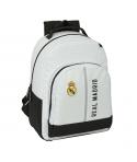 Safta Protection Real Madrid 1ª Equip. 24/25 Mochila 23L - Tamaño 32x15x42cm - Hombreras y Espalda Acolchadas - Adaptable a Carr