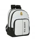 Safta Real Madrid 1ª Equip. 24/25 Mochila de 2 Compartimentos 21.5L - Tamaño 32x16x42cm - 2 Compartimentos Grandes y Bolsillo Fr