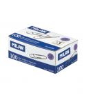 Milan Caja de 100 Clips Labiados Niquelados 28mm