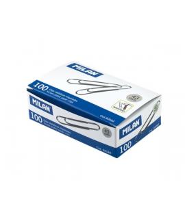 Milan Caja de 100 Clips Niquelados 43mm