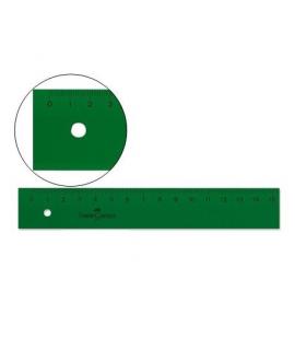 Faber-Castell Regla Tecnica Recta 15cm - Color Verde Transparente