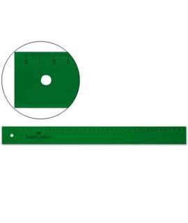Faber-Castell Regla Tecnica Recta 40cm - Color Verde Transparente