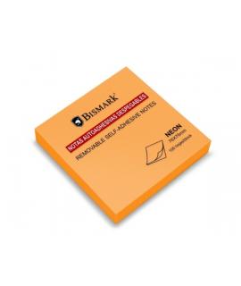 Bismark Bloc de 100 Notas Adhesivas 76x76mm - Color Naranja Neon