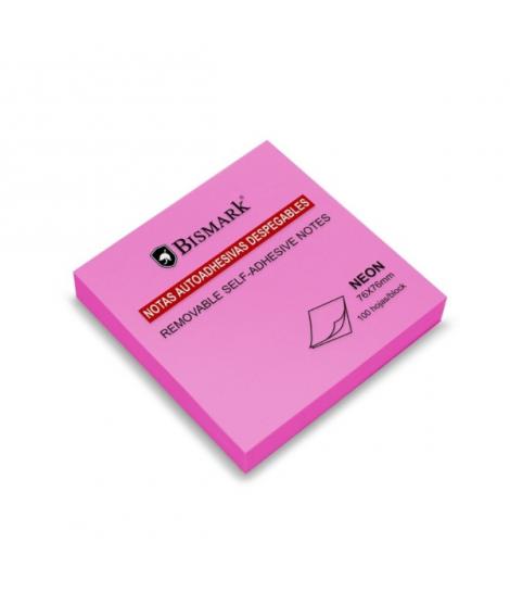 Bismark Bloc de 100 Notas Adhesivas 76x76mm - Color Magenta Neon