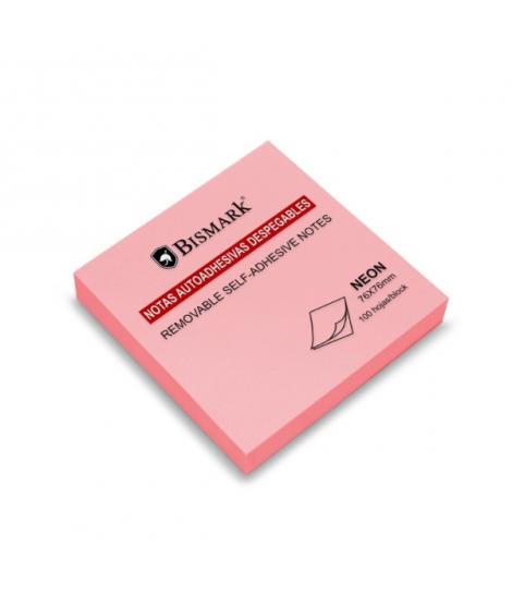 Bismark Bloc de 100 Notas Adhesivas 76x76mm - Color Rosa Neon