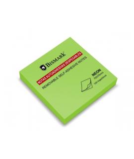 Bismark Bloc de 100 Notas Adhesivas 76x76mm - Color Verde Neon