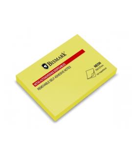 Bismark Bloc de 100 Notas Adhesivas 76x127mm - Color Amarillo Neon
