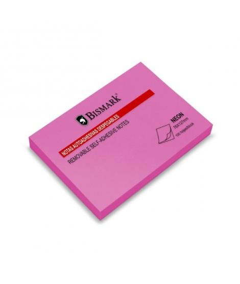 Bismark Bloc de 100 Notas Adhesivas 76x127mm - Color Magenta Neon