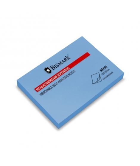 Bismark Bloc de 100 Notas Adhesivas 76x127mm - Color Azul Neon