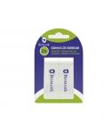 Bismark Pack de 2 Gomas Plasticas 2.5x7cm - Color Blanco