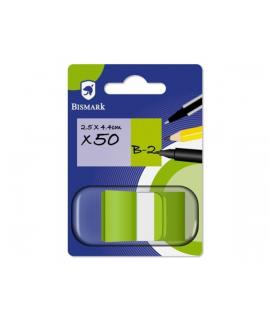 Bismark Dispensador con 50 Marcadores Reposicionables 44 x 25mm - Para Marcar, Señalar o Destacar Informacion - Color Verde