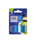 Bismark Dispensador con 50 Marcadores Reposicionables 44 x 25mm - Para Marcar, Señalar o Destacar Informacion - Color Azul