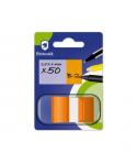 Bismark Dispensador con 50 Marcadores Reposicionables 44 x 25mm - Para Marcar, Señalar o Destacar Informacion - Color Naranja