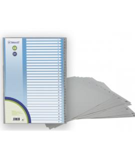 Bismark Indice Numerico con Pestañas del 1 al 31 - Multitaladro - Formato A4 - Fabricados en Polipropileno - Color Gris