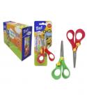 Bismark Bat Tijera Escolar 13cm con Freno Quality - Mangos en Plastico - Punta Roma - 2 Colores Surtidos