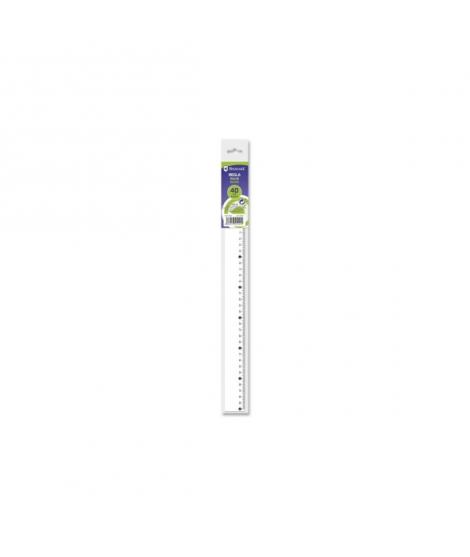 Bismark Regla Milimetrada 40cm - Fabricada en Plastico - Ideal para Colegio - Transparente
