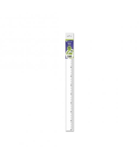 Bismark Regla Milimetrada 50cm - Fabricada en Plastico - Ideal para Colegio - Transparente