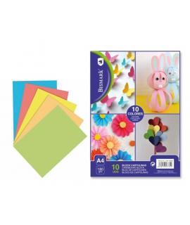 Bismark Pack de 10 Cartulinas 180 g/m² - Tamaño A4 - Colores Surtidos
