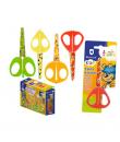 Bismark Kids Fruits Tijera Escolar 13cm - Hojas y Mangos Decorados con Frutas - Mangos en Plastico - Punta Roma - 4 Diseños Surt