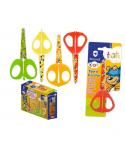 Bismark Kids Fruits Tijera Escolar 13cm - Hojas y Mangos Decorados con Frutas - Mangos en Plastico - Punta Roma - 4 Diseños Surt