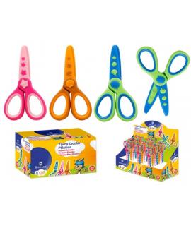 Bismark Kids Plastica Tijera Escolar de Plastico - Decoradas con Motivos del Mar - Punta Roma - 3 Diseños Surtidos