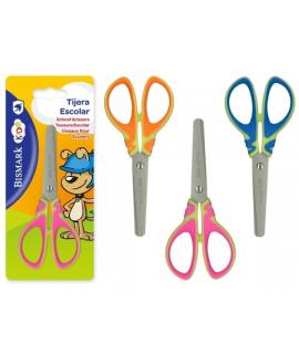Bismark Kids Basic Tijera Escolar - Mangos en Plastico - Punta Roma - 3 Diseños Surtidos