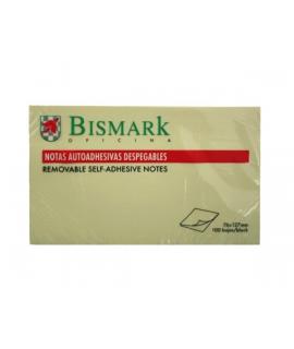 Bismark Bloc de 100 Notas Adhesivas 76x127mm - Color Amarillo