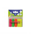 Bismark Pack de 100 Indices Adhesivos 3x 45mm x 12mm y 1x 45mm x 24mm - Colores Neon Surtidos