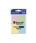 Bismark Pack de 4 Blocs de 50 Notas Adhesivas 38x51mm - 4 Colores Pastel