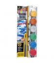 Carioca Metallic Pack de 6 Temperas en Botes de 25ml + Pincel - Superlavables - Mezclables - Colores Metallic Surtidos