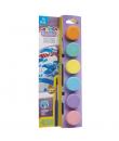 Carioca Pastel Pack de 6 Temperas en Botes de 25ml + Pincel - Superlavables - Mezclables - Colores Pastel Surtidos