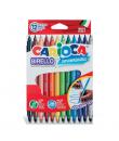 Carioca Birello Pack de 12 Rotuladores - Doble Punta Fina y Media - Tinta Superlavable No Toxica - Lavable de la Piel y Tejidos 