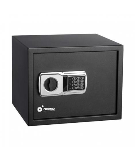 Cromad Caja Fuerte Electronica - Alto Nivel de Seguridad - De 3 a 8 Digitos - Bisagras Ocultas - Incluye Llave de Emergencia - 3