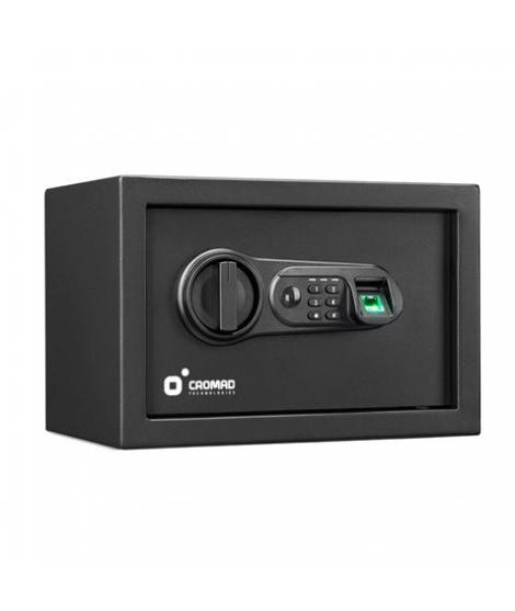 Cromad Caja Fuerte Electronica - Alto Nivel de Seguridad - De 4 a 8 Digitos - Huella Dactilar - Bisagras Ocultas - Incluye Llave