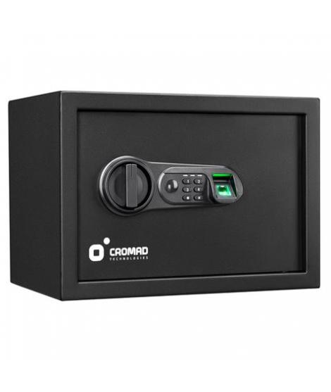Cromad Caja Fuerte Electronica - Alto Nivel de Seguridad - De 4 a 8 Digitos - Huella Dactilar - Bisagras Ocultas - Incluye Llave