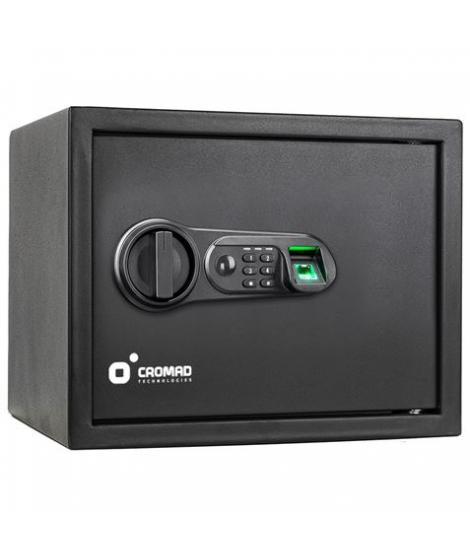Cromad Caja Fuerte Electronica - Alto Nivel de Seguridad - De 4 a 8 Digitos - Huella Dactilar - Bisagras Ocultas - Incluye Llave
