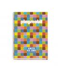 Dohe Playmobil Unite As One Cuaderno Espiral A4 100 Hojas Microperforadas Cuadricula 5mm - Tapa Dura Carton Forrado - Bandas de 