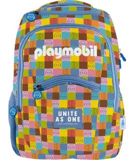 Dohe Playmobil Unite As One Mochila Escolar - Compartimento Principal con Bolsillo Acolchado - Bolsillos Laterales para Bebidas 