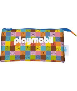 Dohe Playmobil Unite As One Portatodo Triple - Cierre Doble con Cremallera y Tirador de Goma