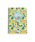 Dohe WWF Tropic Cuaderno Espiral Folio 80 Hojas Cuadricula 4mm con Margen - Tapa Rigida Impresa a todo Color y Plastificada en B