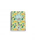 Dohe WWF Tropic Cuaderno Espiral A5 80 Hojas Cuadricula 4mm con Margen - Tapa Rigida Impresa a todo Color y Plastificada en Bril